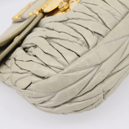 Miu Miu Beau Top Handle Leather, Beige, Leather, Handbag