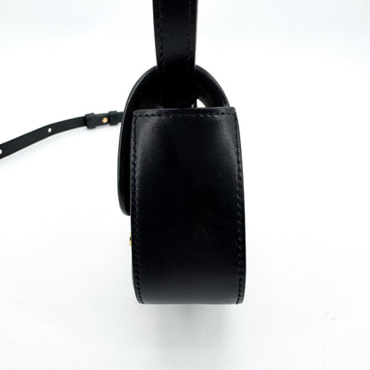 Celine Triomphe Triomphe Coated Canvas, Black, Leather, Shoulder Bag