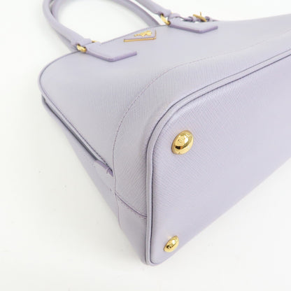 Prada Open Promenade Saffiano Leather, Purple, Leather, Handbag