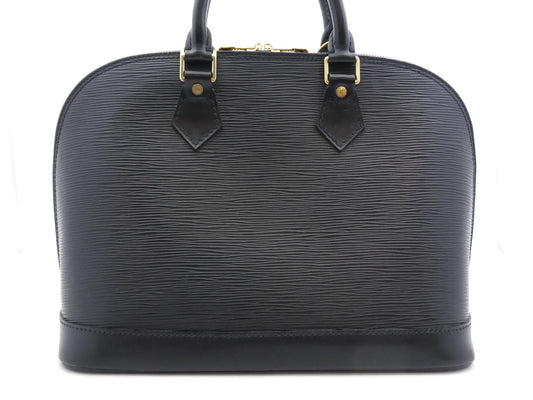 Louis Vuitton Alma Handbag Epi Leather, Black, Leather, Handbag