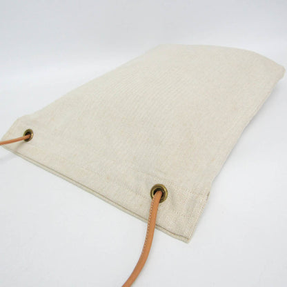 Hermes Aline Toile, Beige, Cotton, Shoulder Bag