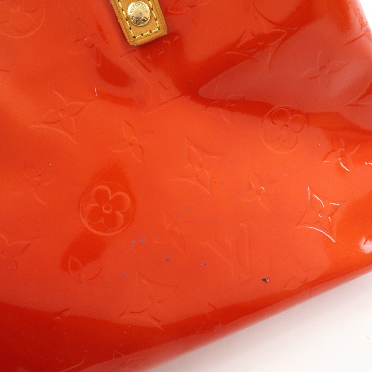 Louis Vuitton Reade Monogram Vernis, Red, Patent Leather, Handbag