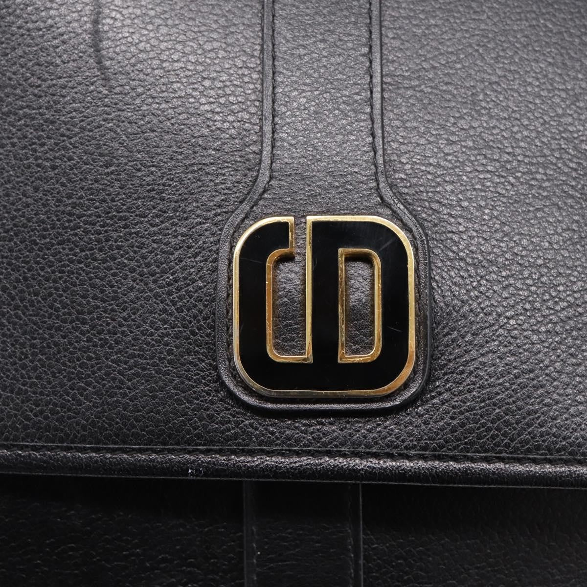 Christian Dior Shoulder Leather, Black, Leather, Shoulder Bag