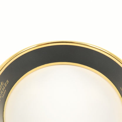 Hermes Bangle Printed Enamel, Multicolour, Gold Plated, Bracelet