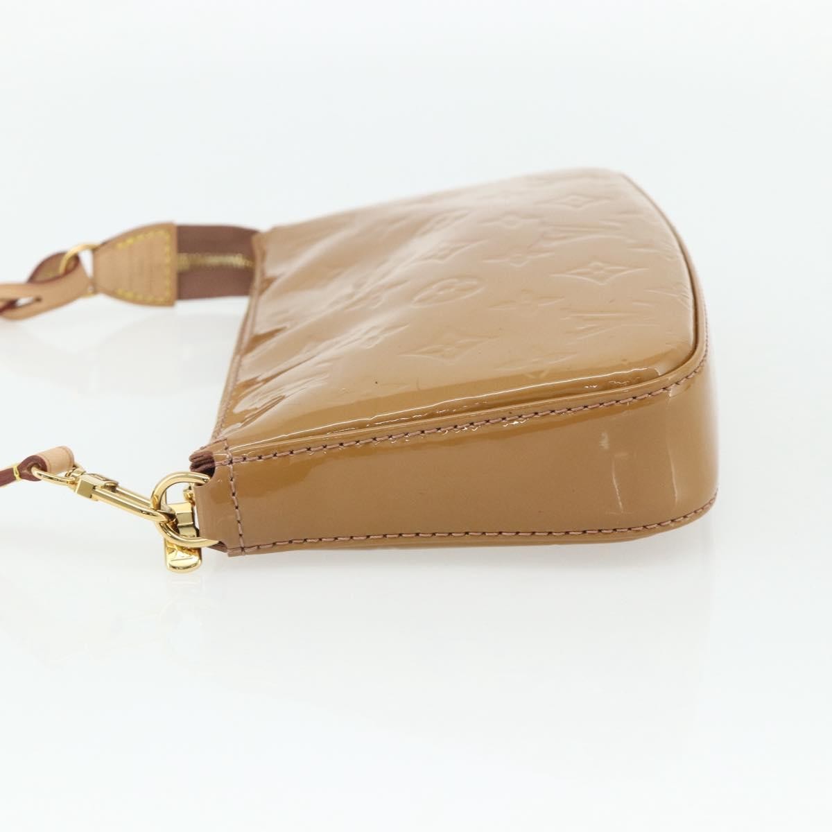 Louis Vuitton Pochette Accessoires NM Monogram Vernis, Brown, Patent Leather, Clutch