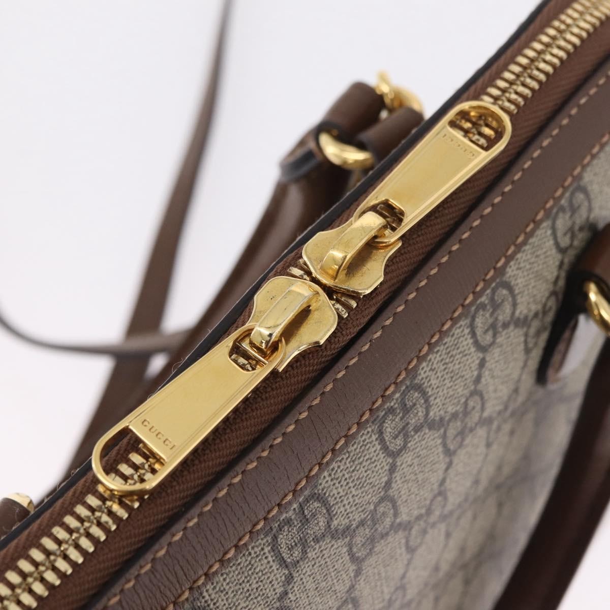 Gucci Horsebit 1955 Top Handle GG Coated Canvas with Leather, Beige, Canvas, Handbag
