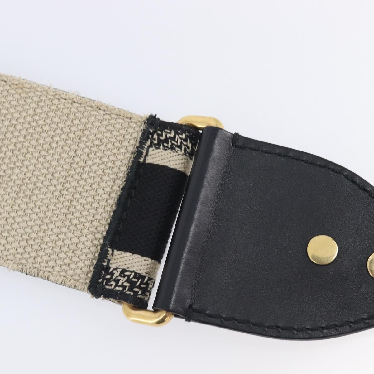 Christian Dior Logo Shoulder Strap Embroidered Canvas, Navy, Canvas, Straps