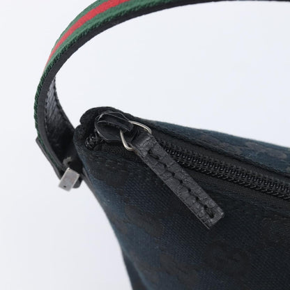 Gucci Zipped Pochette GG Canvas, Black, Canvas, Shoulder Bag