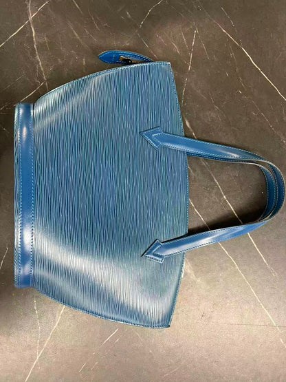 Louis Vuitton Saint Jacques Handbag Epi Leather, Blue, Leather, Handbag