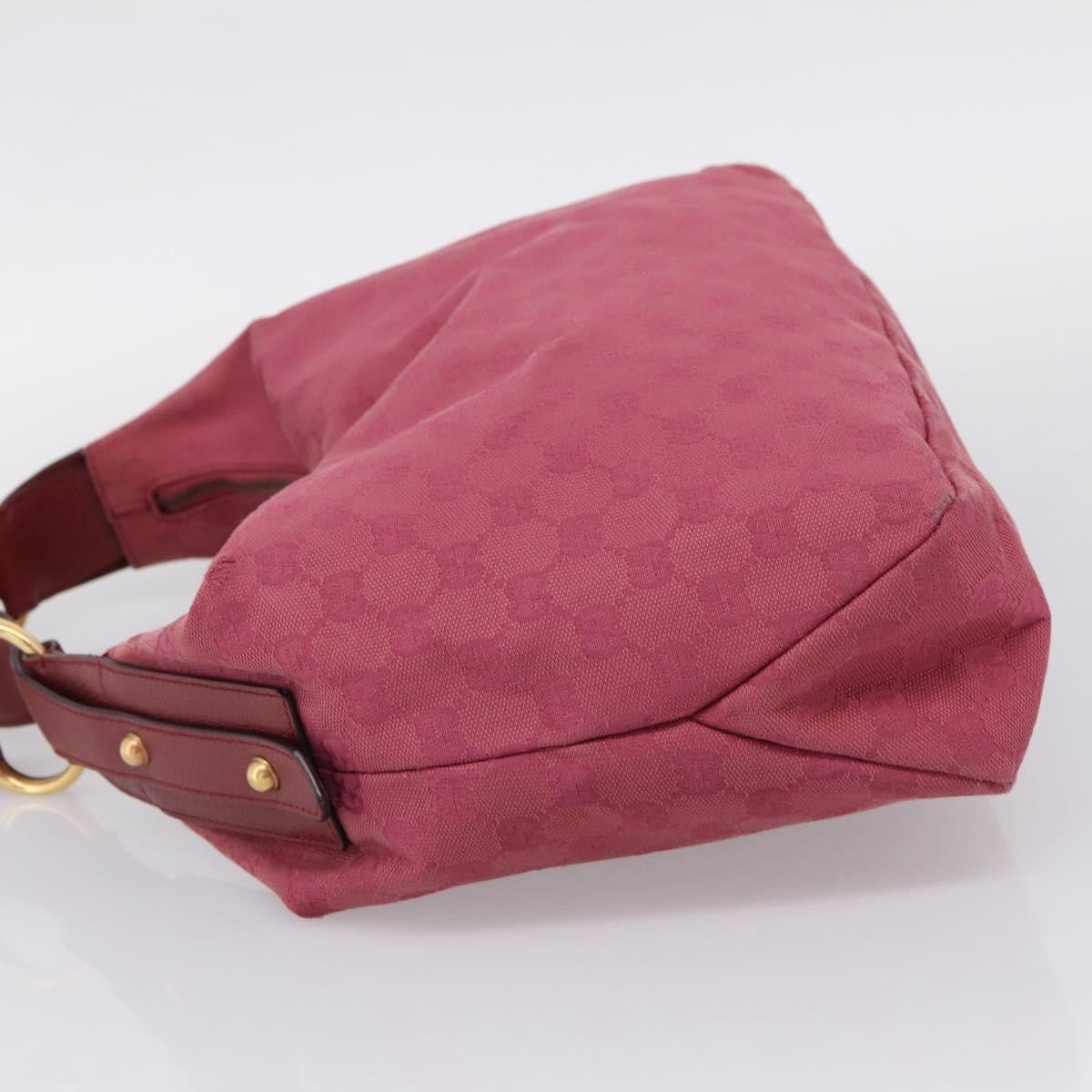 Gucci Horsebit Hobo GG Canvas, Pink, Canvas, Shoulder Bag