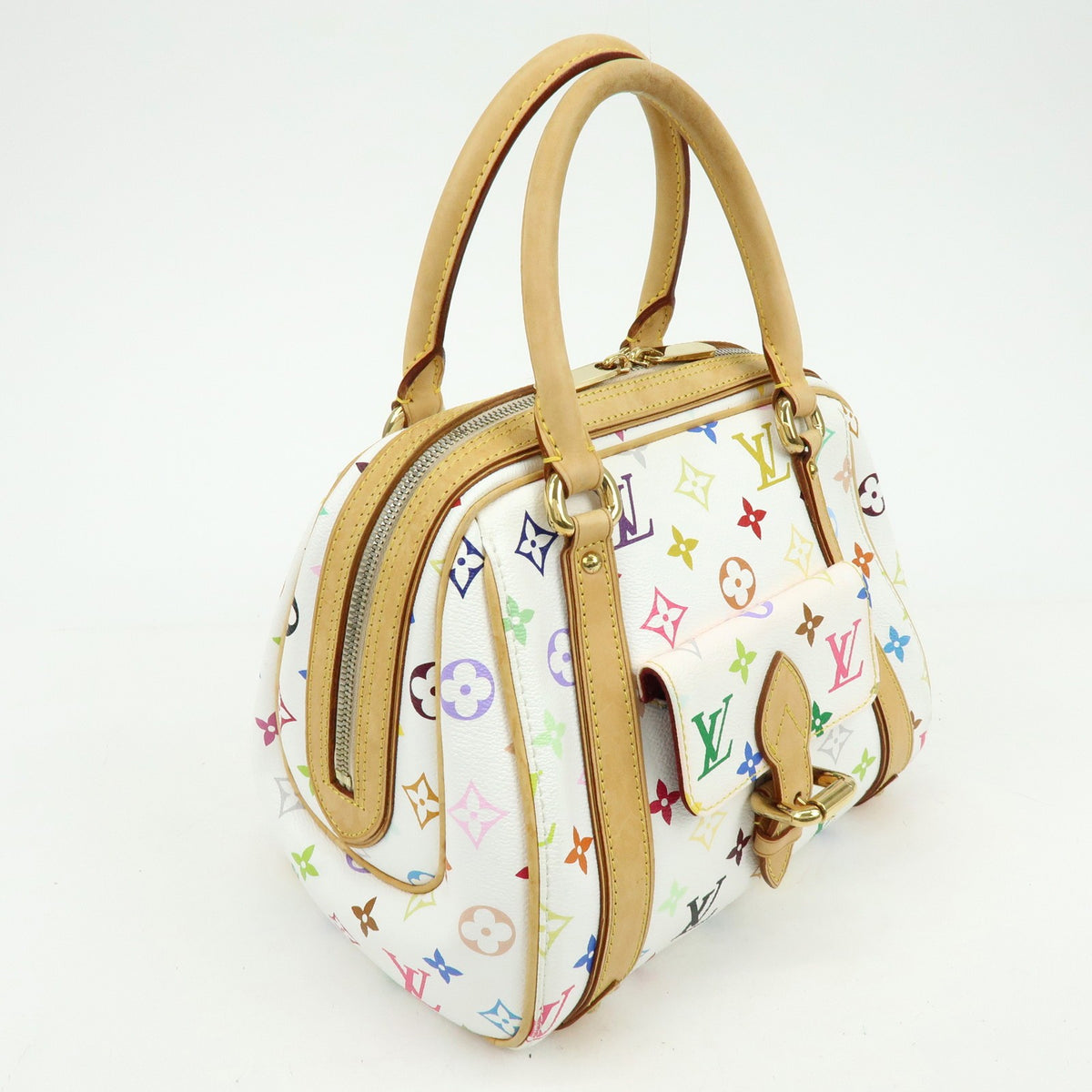 Louis Vuitton Priscilla Monogram Multicolor, White, Canvas, Handbag