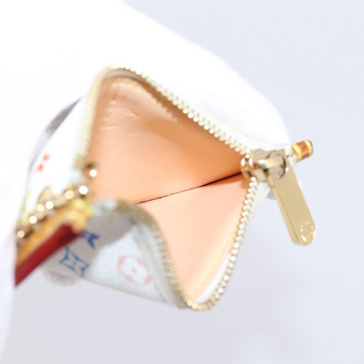 Louis Vuitton Pochette Clés Monogram Canvas, White, Canvas, Wallet