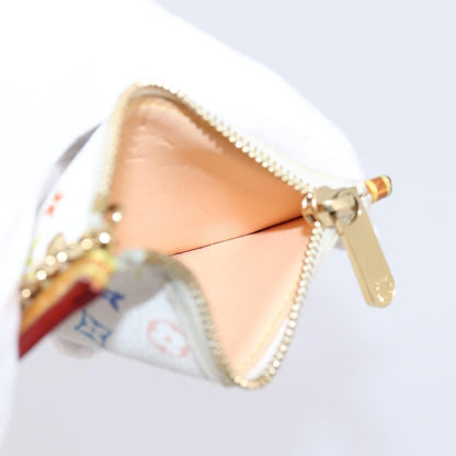 Louis Vuitton Pochette Clés Monogram Canvas, White, Canvas, Wallet
