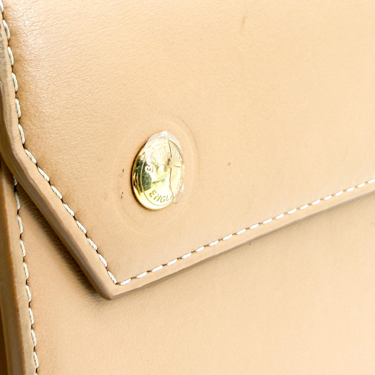 Burberry Convertible Fold Over Pocket Clutch Leather, Brown, Leather, Clutch