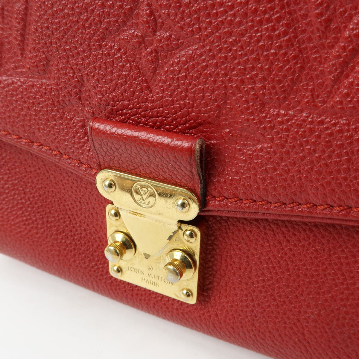 Louis Vuitton Saint Germain Monogram Empreinte Leather, Red, Leather, Handbag