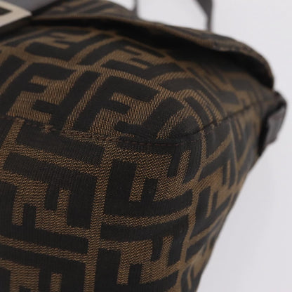 Fendi Zucchino Mamma Baguette Canvas, Brown, Canvas, Shoulder Bag