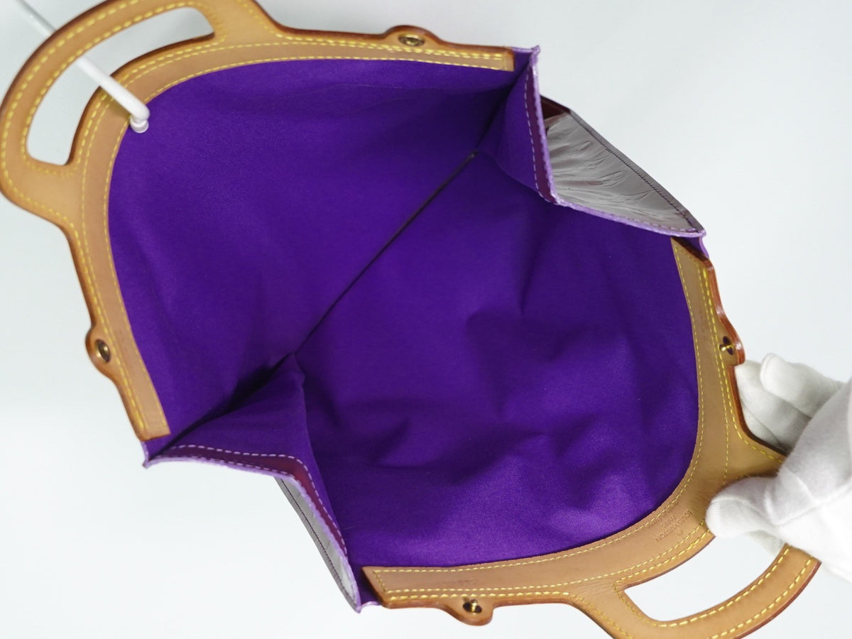 Louis Vuitton Stanton Monogram Vernis, Purple, Leather, Tote Bag