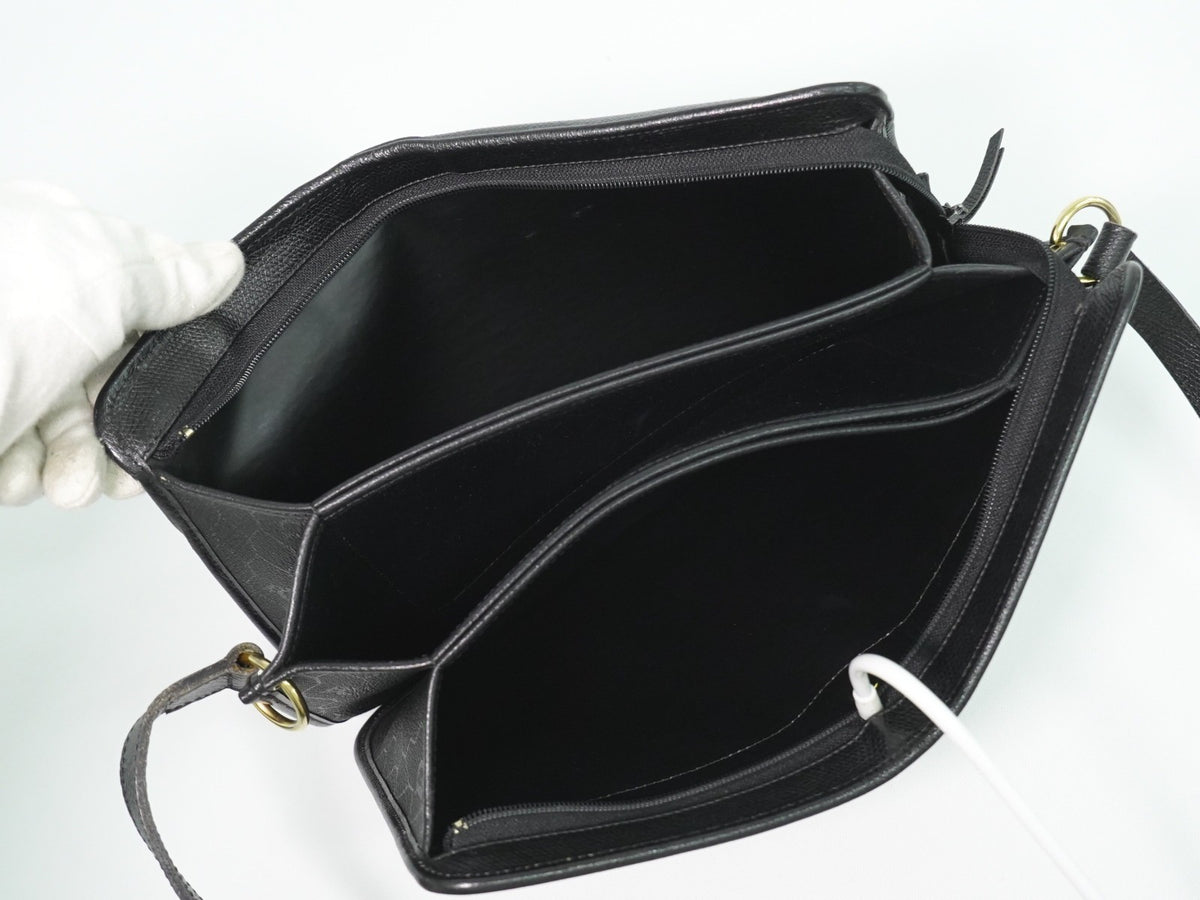 Christian Dior Shoulder Leather, Black, Leather, Shoulder Bag