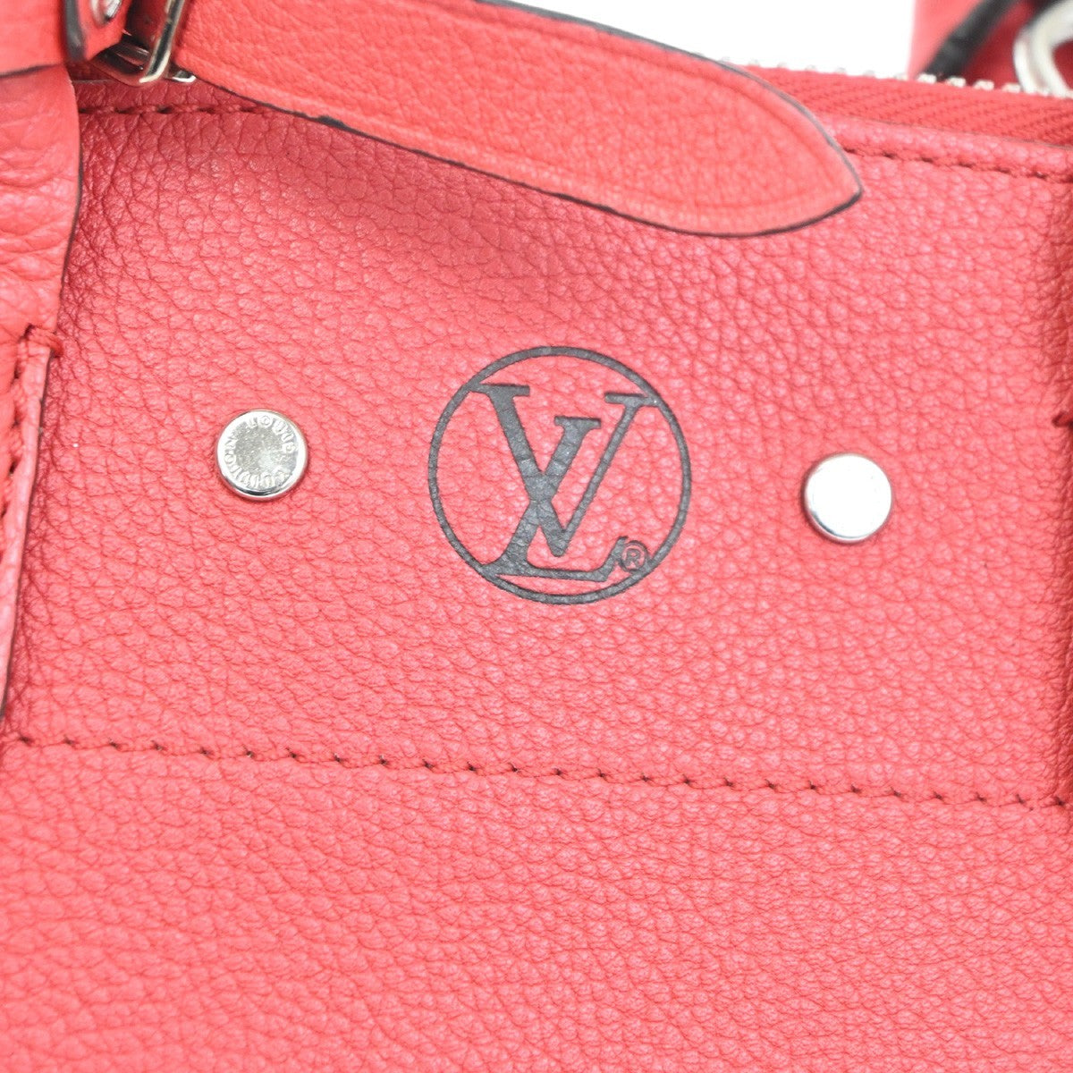 Louis Vuitton City Steamer Leather, Red, Leather, Handbag