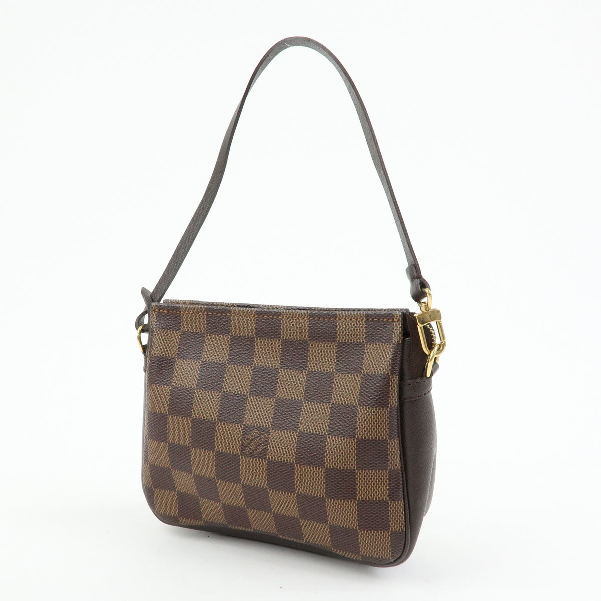 Louis Vuitton Trousse Make Up Damier, Brown, Canvas, Clutch