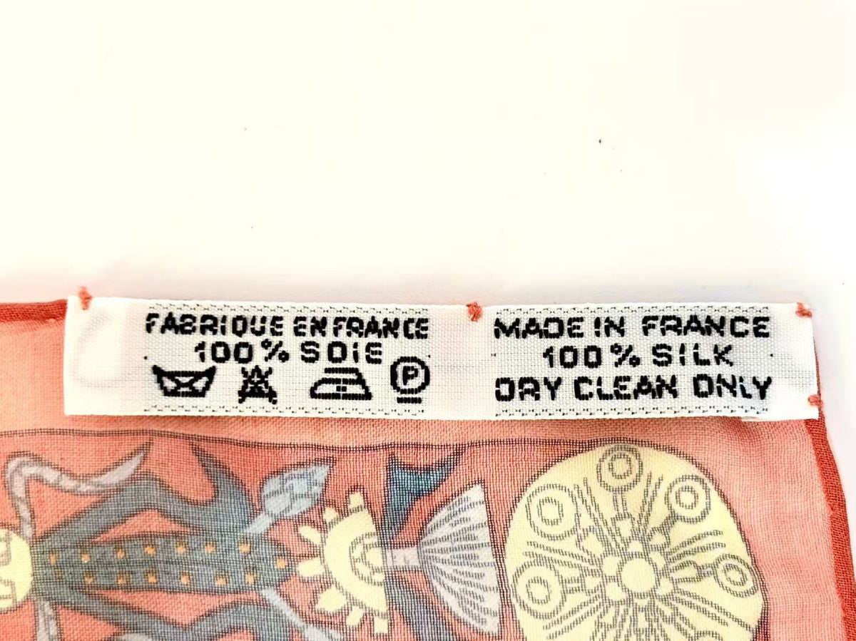 Hermes Carré 40 TORANA 40, Pink, Silk, Scarf