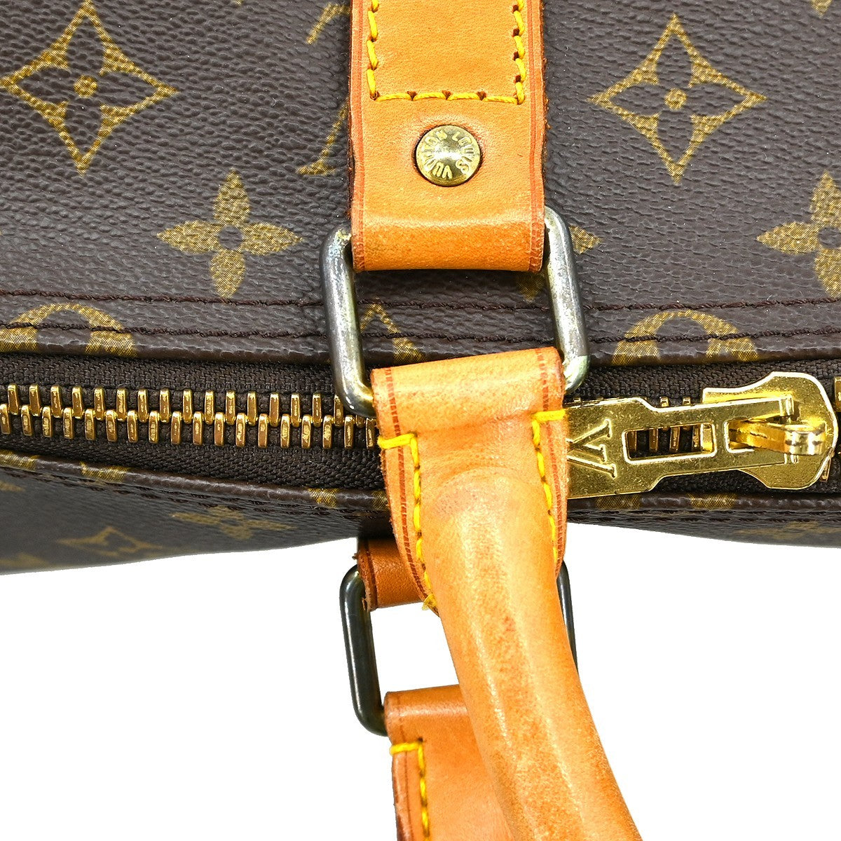 Louis Vuitton Keepall Monogram, Brown, Canvas, Travel Bag