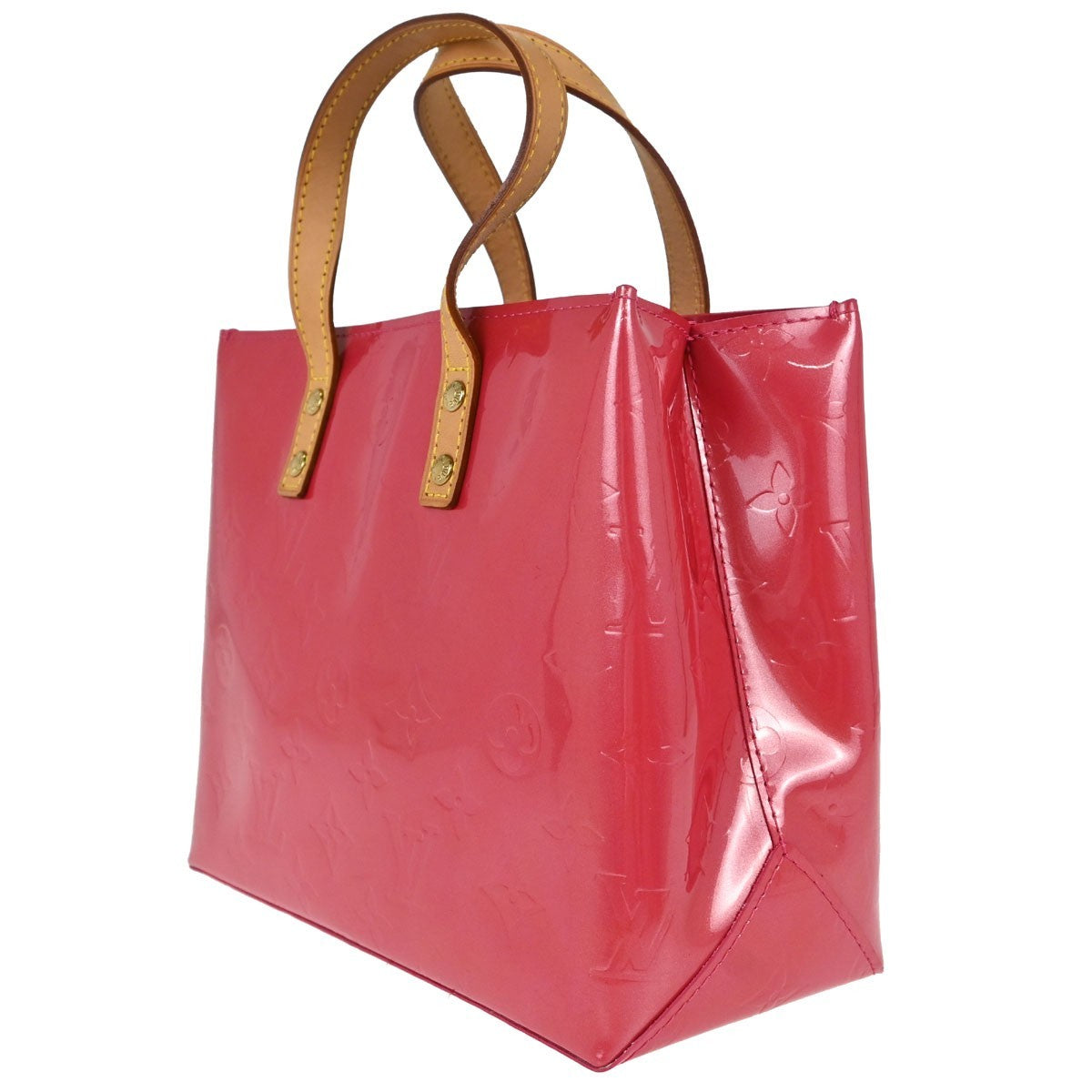 Louis Vuitton Reade Monogram Vernis, Pink, Patent Leather, Handbag
