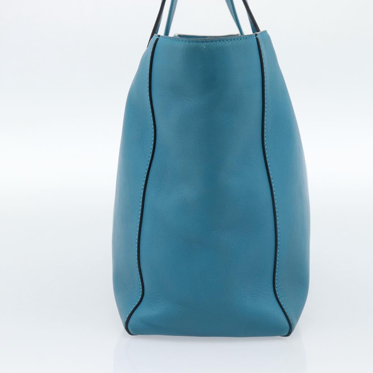 Loewe Anagram Leather, Blue, Leather, Tote Bag