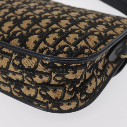 Christian Dior Vintage Trotter Shoulder Bag Canvas, NAVY, CANVAS, Shoulder bag