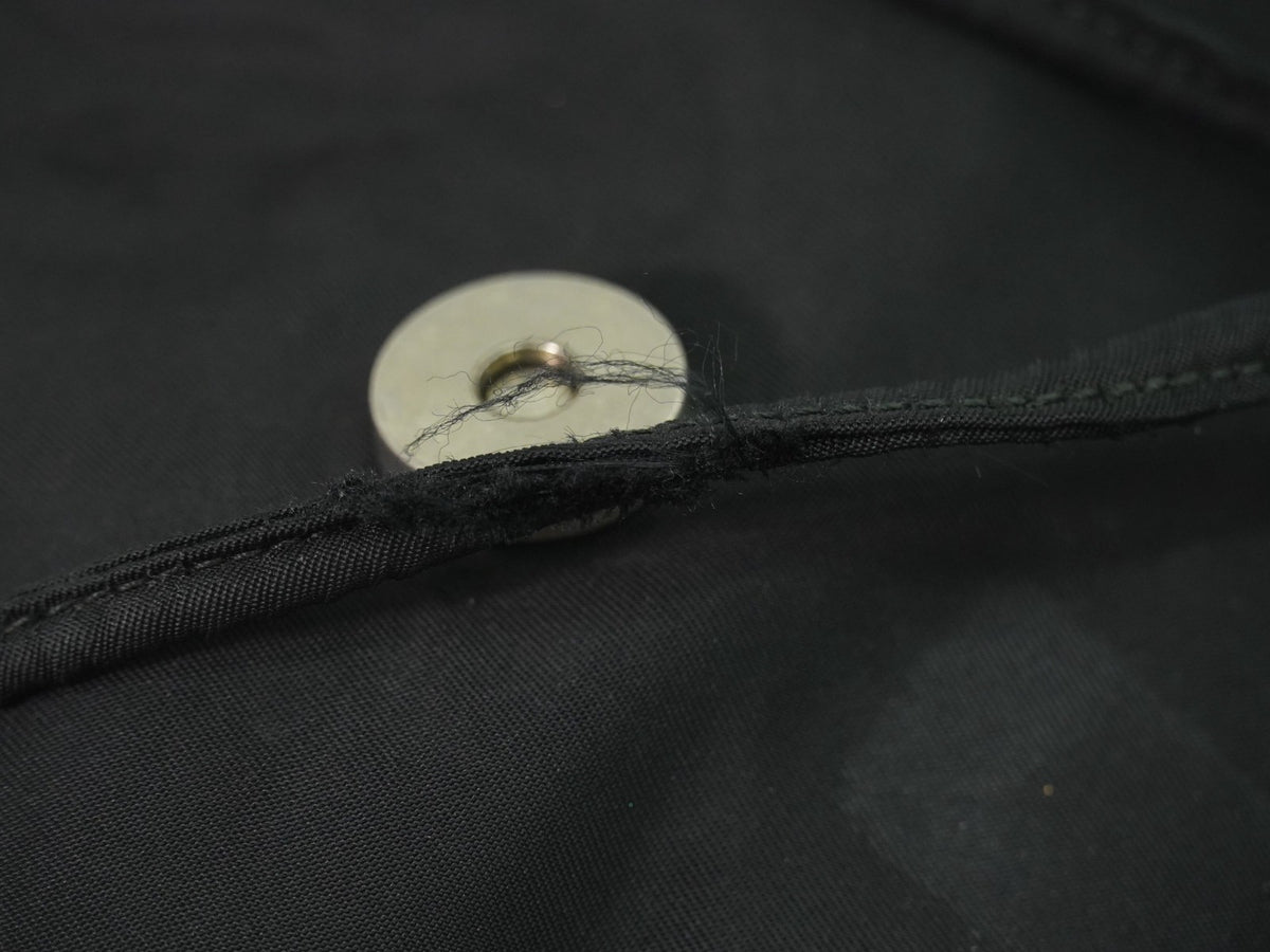 Prada Front Pocket Buckle Nylon, Black, Nylon, Backpack