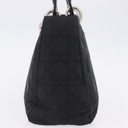 Christian Dior Vintage Lady Dior Cannage Quilt Nylon, Black, Nylon, Handbag