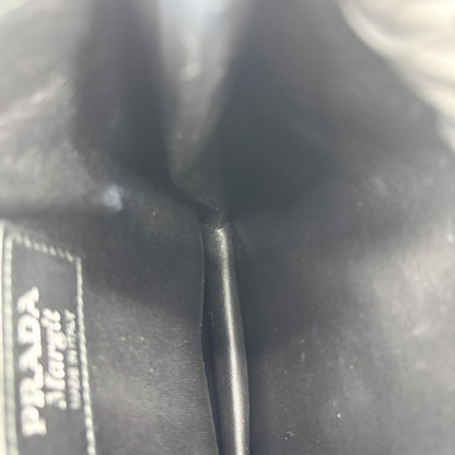 Prada Margit Calf Leather, Black, Calfskin, Shoulder Bag