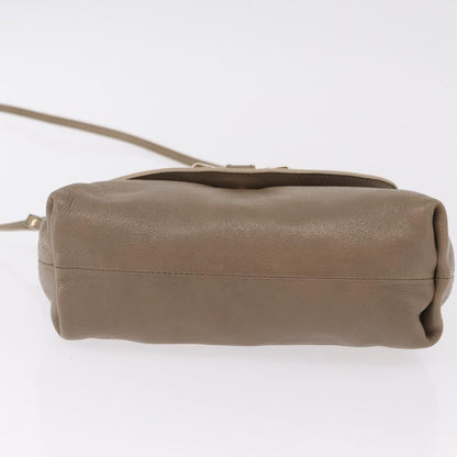 Chloe Lily Leather, Beige, Leather, Shoulder Bag
