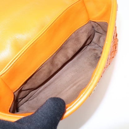 Bottega Veneta Olimpia Intrecciato Nappa, Orange, Leather, Crossbody Bag