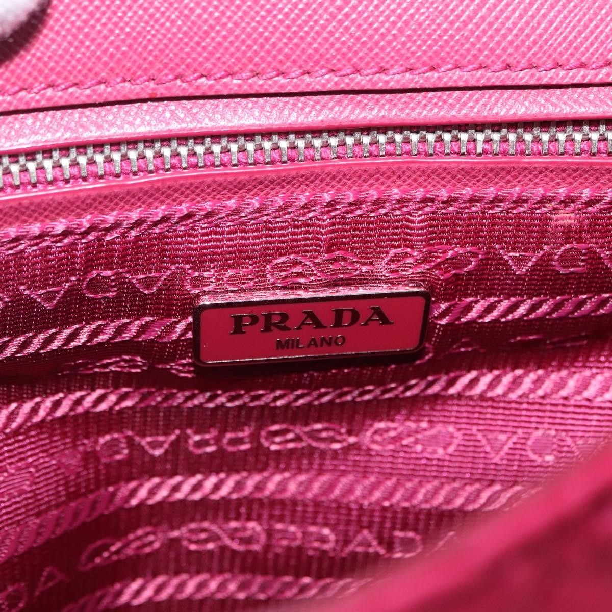 Prada Pushlock Chain Flap Quilted Tessuto, Pink, Nylon, Handbag