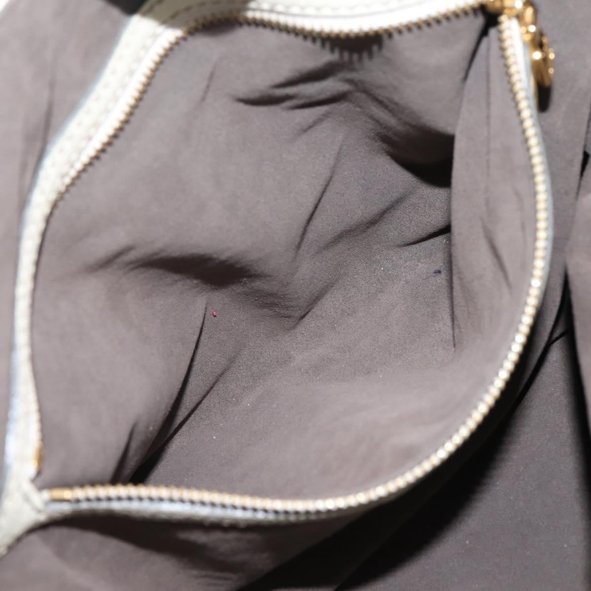 Louis Vuitton L Hobo Mahina Leather, Beige, Leather, Shoulder Bag