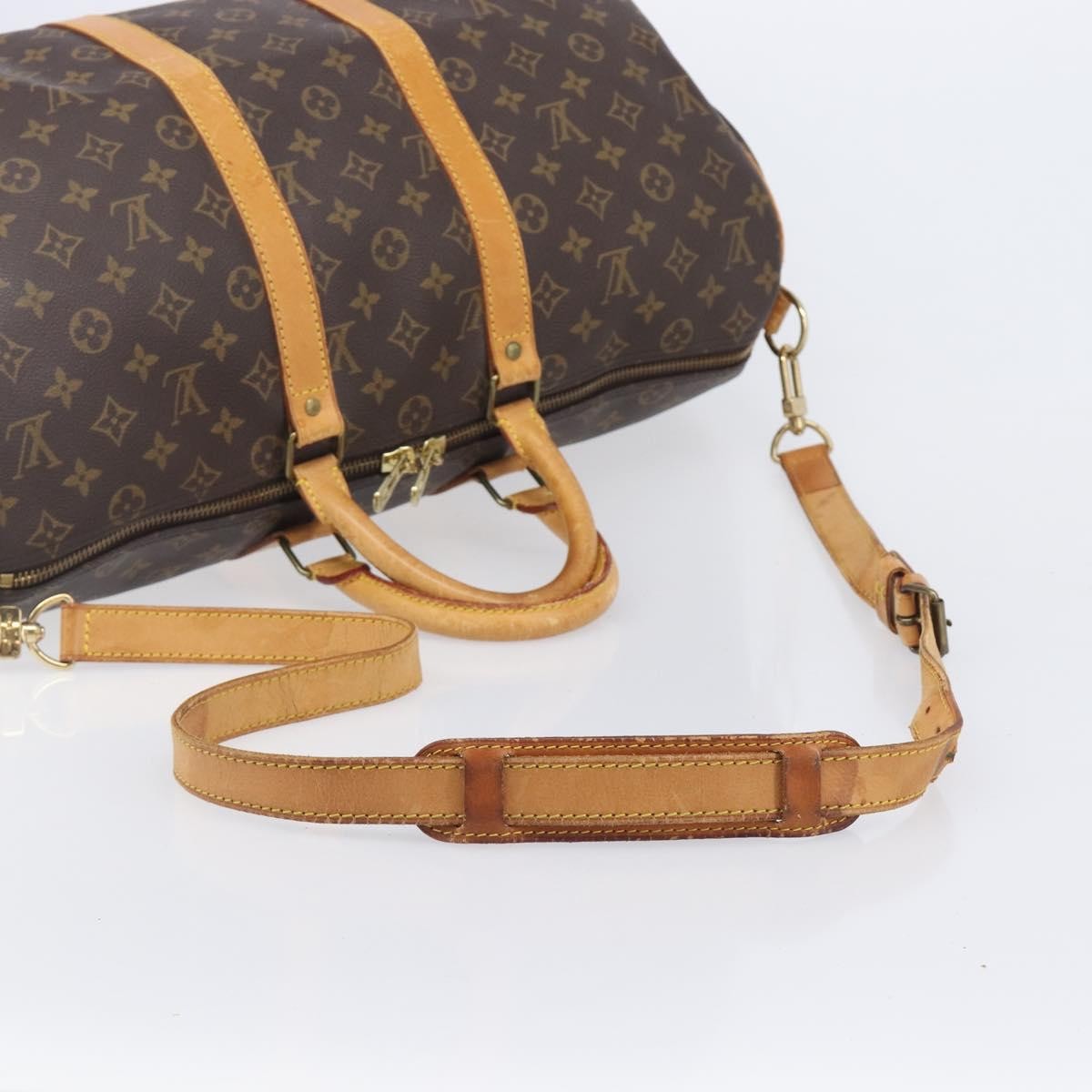 Louis Vuitton Keepall Bandouliere Macassar Monogram Canvas, Brown, Canvas, Travel Bag