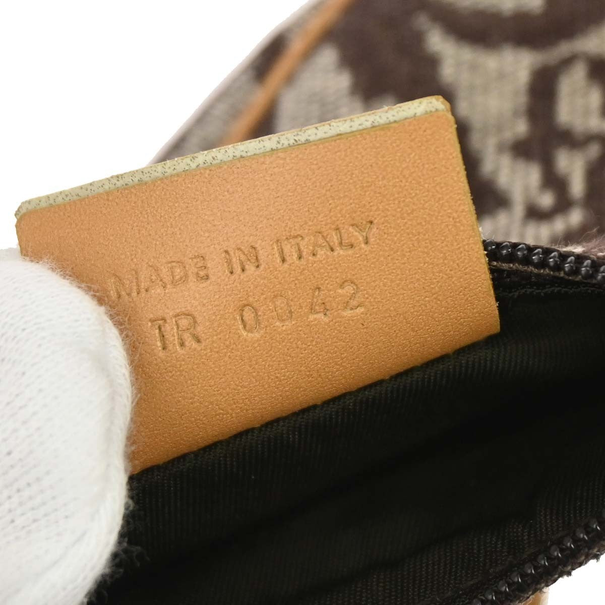 Christian Dior Vintage Saddle Zip Coin Purse Diorissimo Canvas, Brown, Canvas, Clutch
