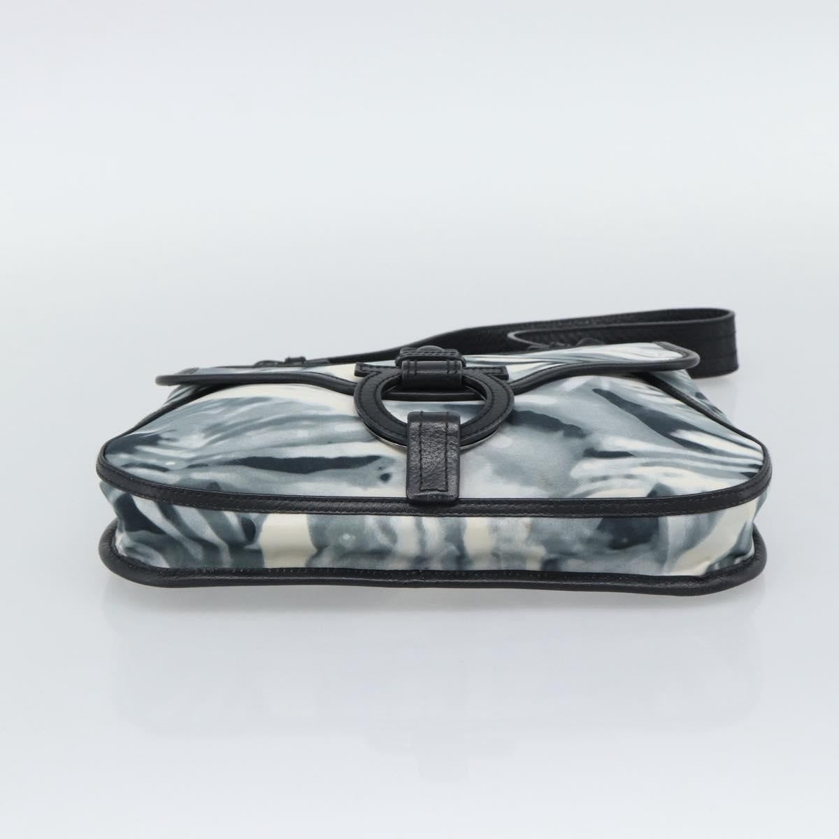 Salvatore Ferragamo Gancini Nylon, Gray, Nylon, Crossbody Bag