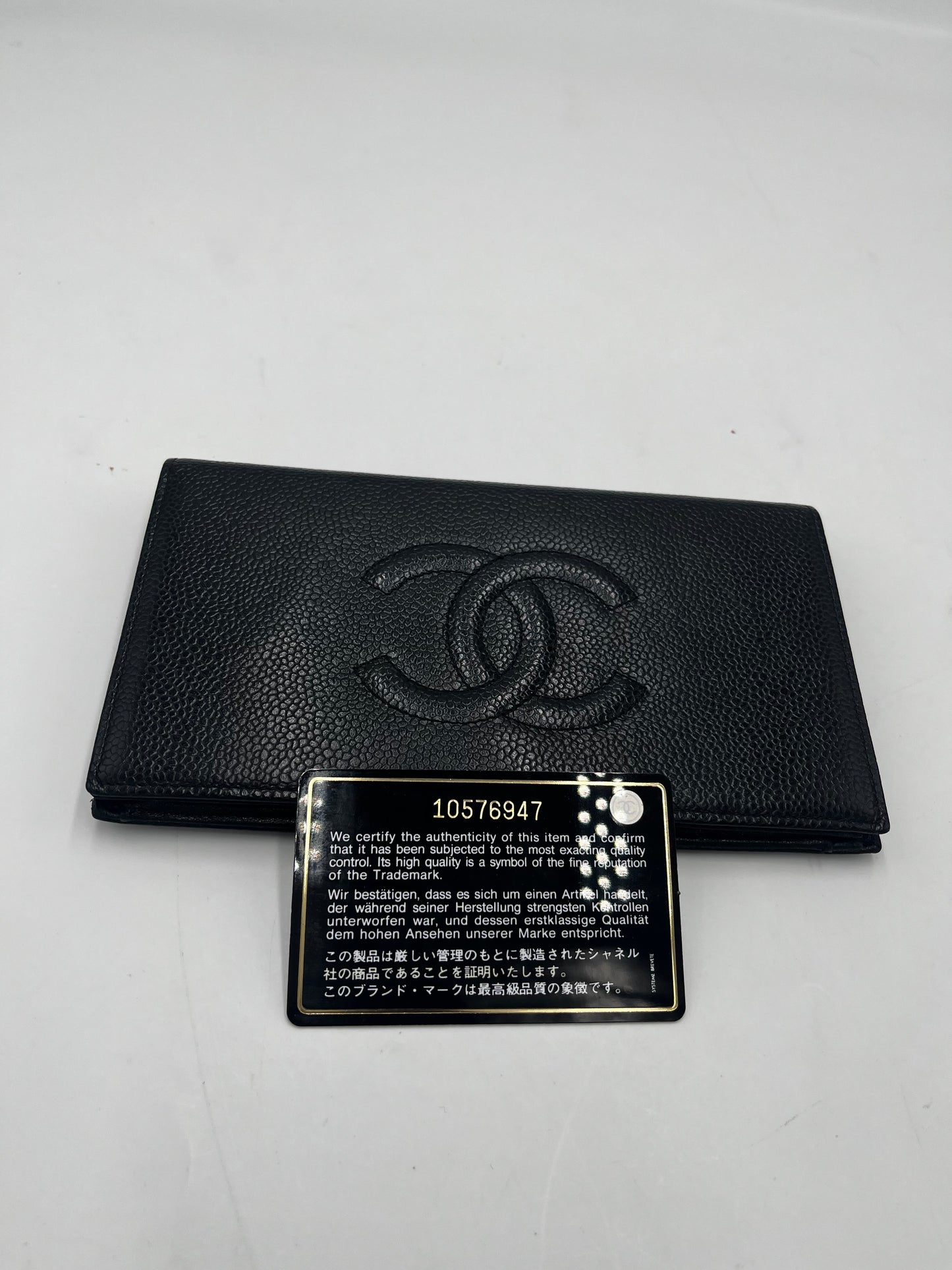 Chanel Coco Boy Flap Wallet Quilted Aged Calfskin, Black, Calfskin, Wallet