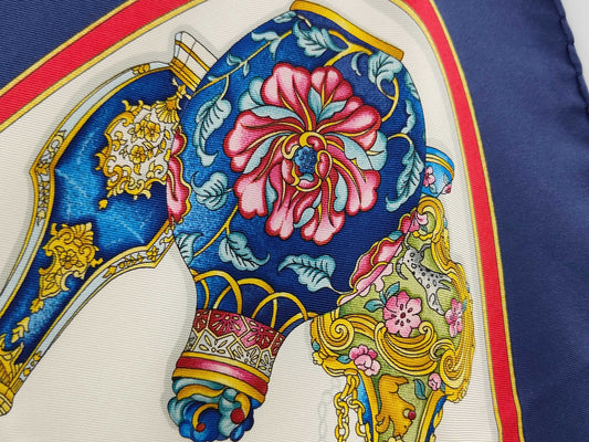 Hermes Carré 90 Silk multicolor, Multicolour, Silk, Scarf