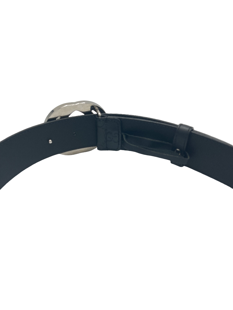 Gucci Interlocking G Belt (Outlet) Leather, Black, Leather, Belt