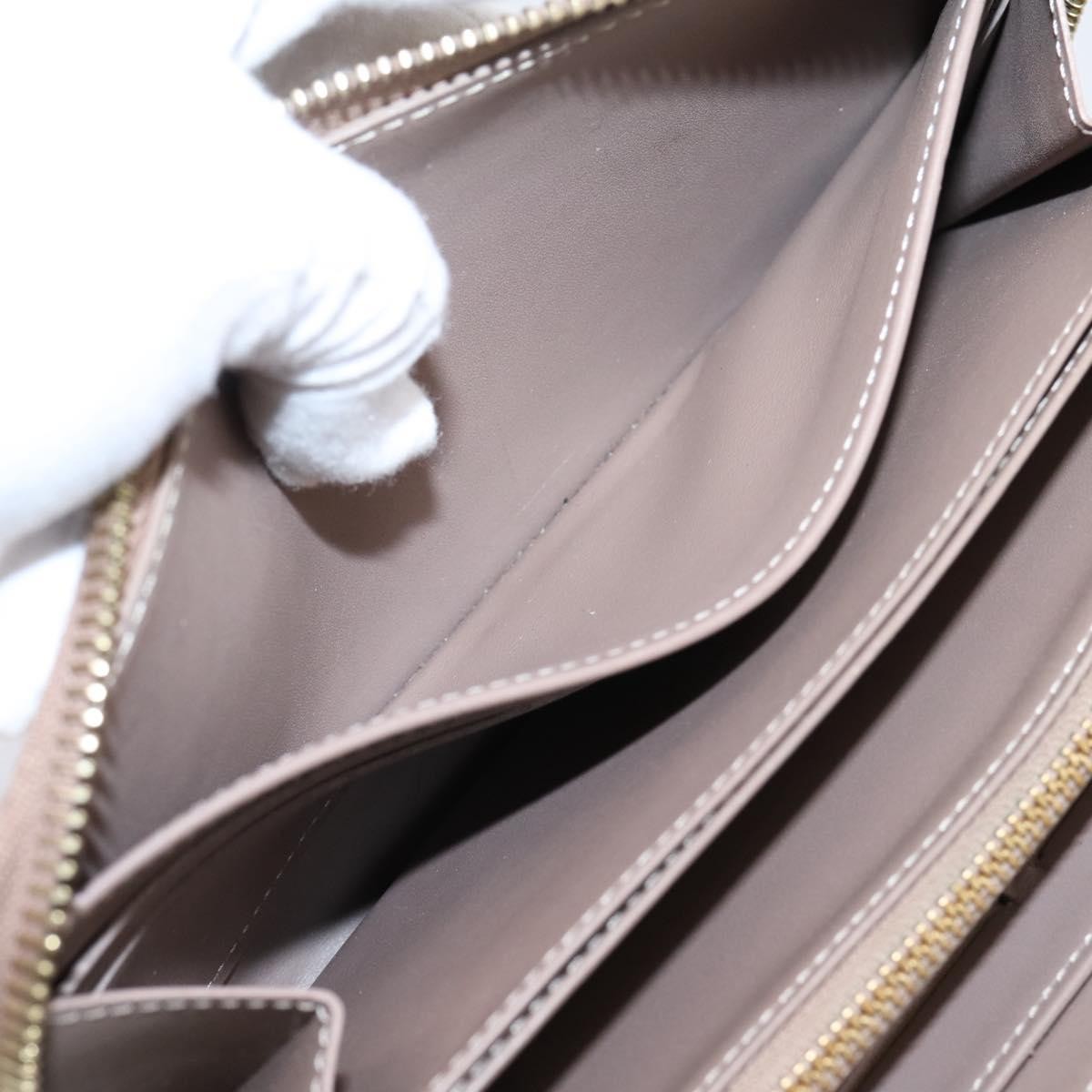 Louis Vuitton Zippy Monogram Vernis, Beige, Patent Leather, Wallet
