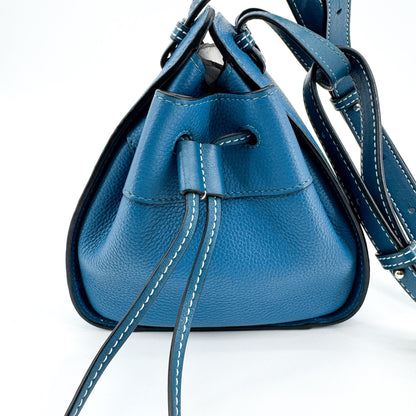 Loewe Hammock Leather, Blue, Leather, Handbag
