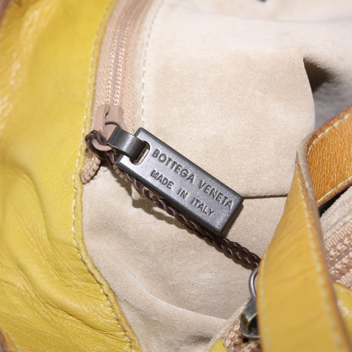 Bottega Veneta Belted Intrecciato Nappa, Yellow, Leather, Tote Bag