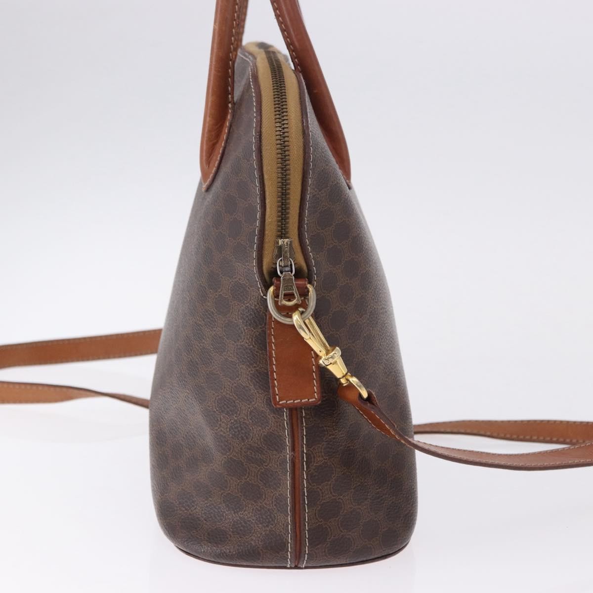 Celine Macadam Leather, Brown, PVC, Handbag