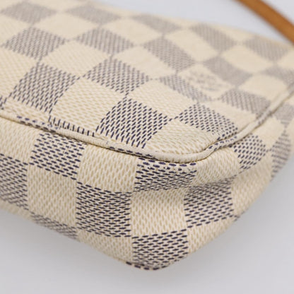 Louis Vuitton Pochette Accessoires NM Damier, White, Canvas, Clutch