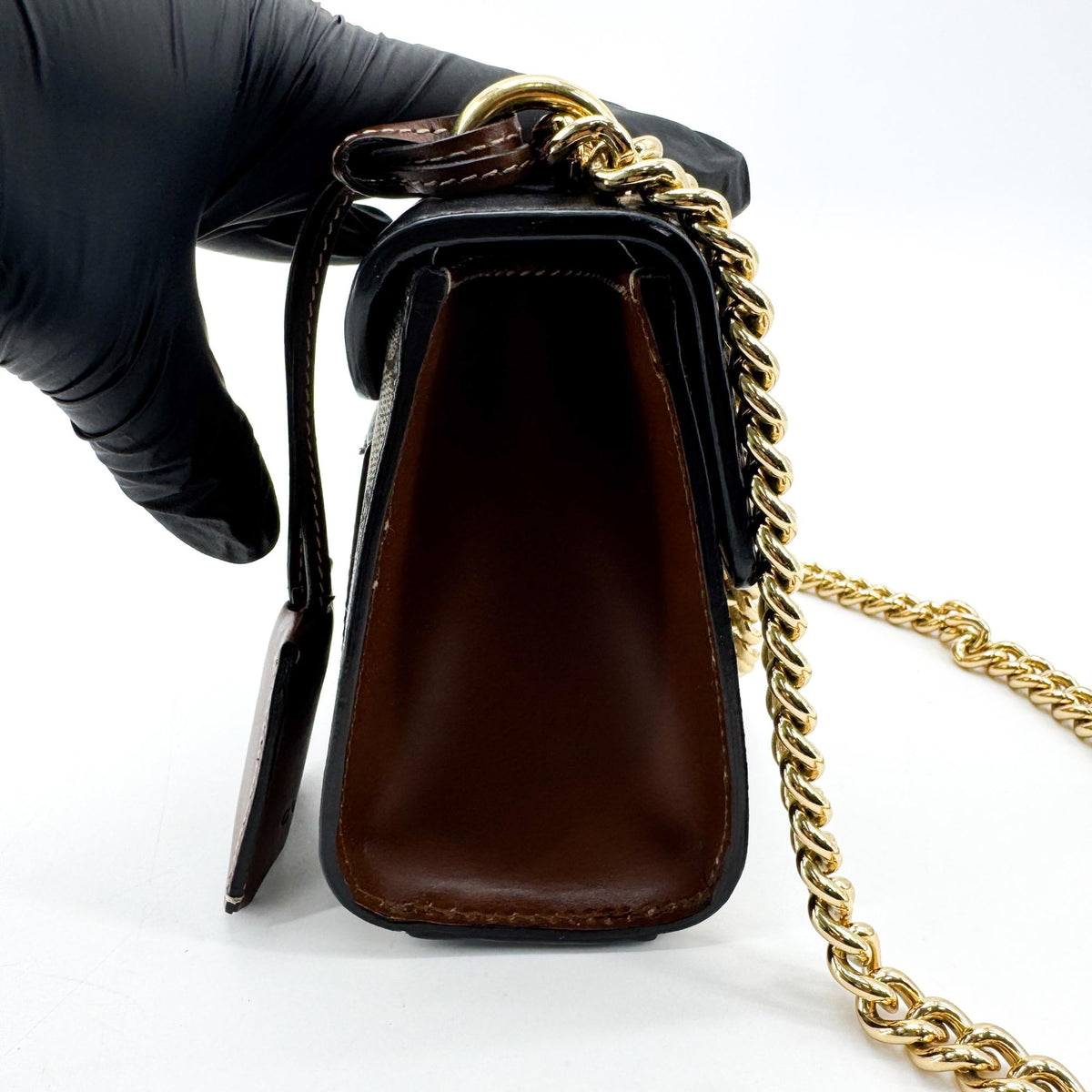 Gucci Padlock GG Coated Canvas and Leather, Brown, Canvas, Shoulder Bag