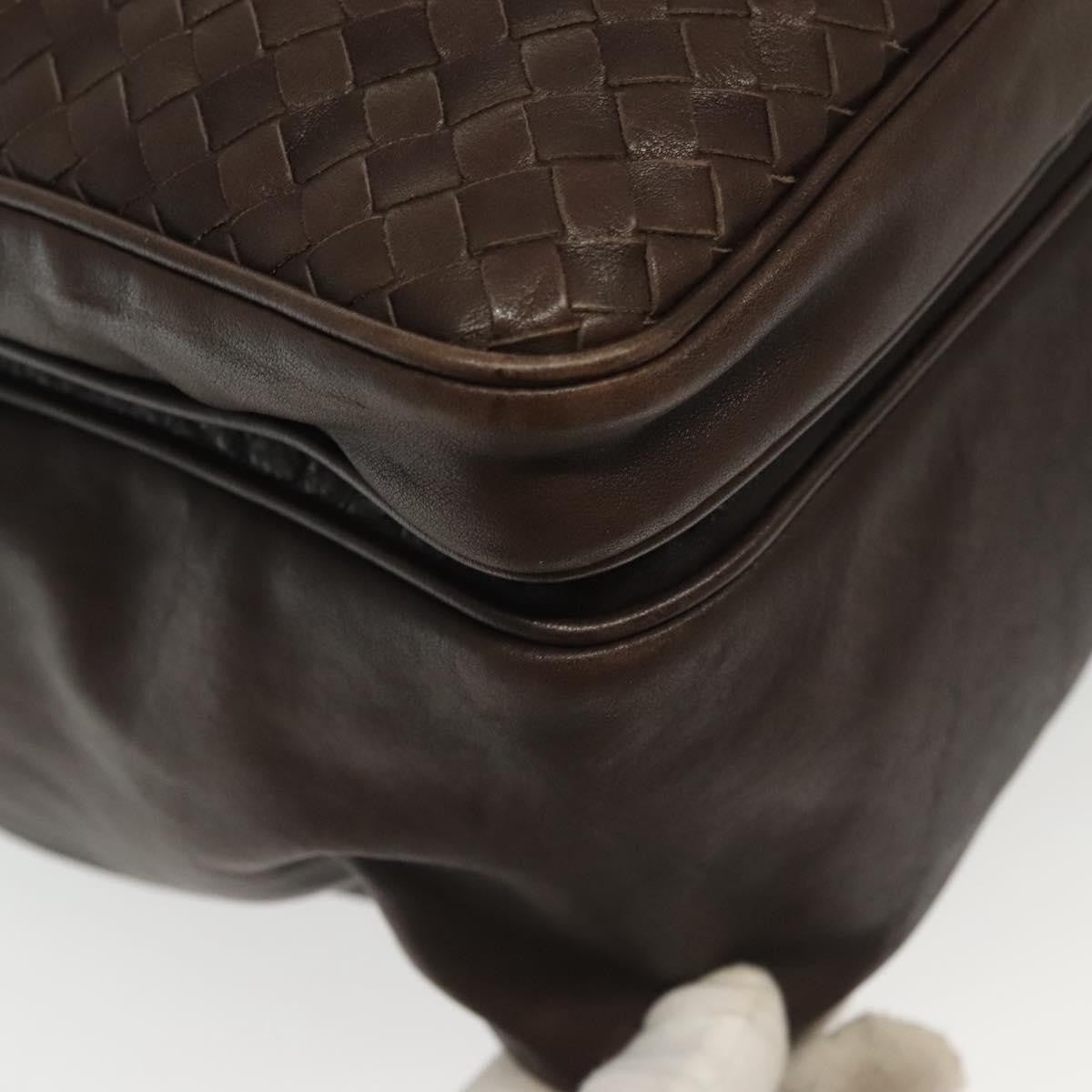 Bottega Veneta Intrecciato Shoulder Leather, Brown, Leather, Shoulder Bag