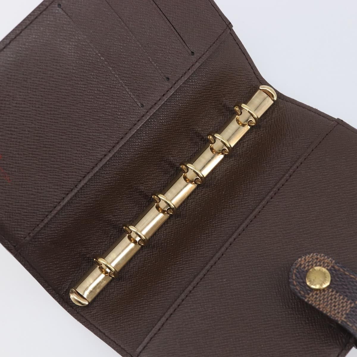 Louis Vuitton Ring Agenda Cover Damier, Brown, Canvas, Briefcase